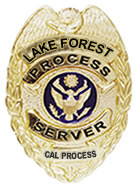 LAKE FOREST PROCESS SERVER BADGE