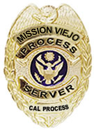 Mission Viejo process server badge